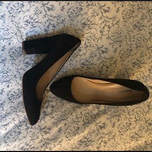 REAL leather Black Jcrew Heels Sz 9